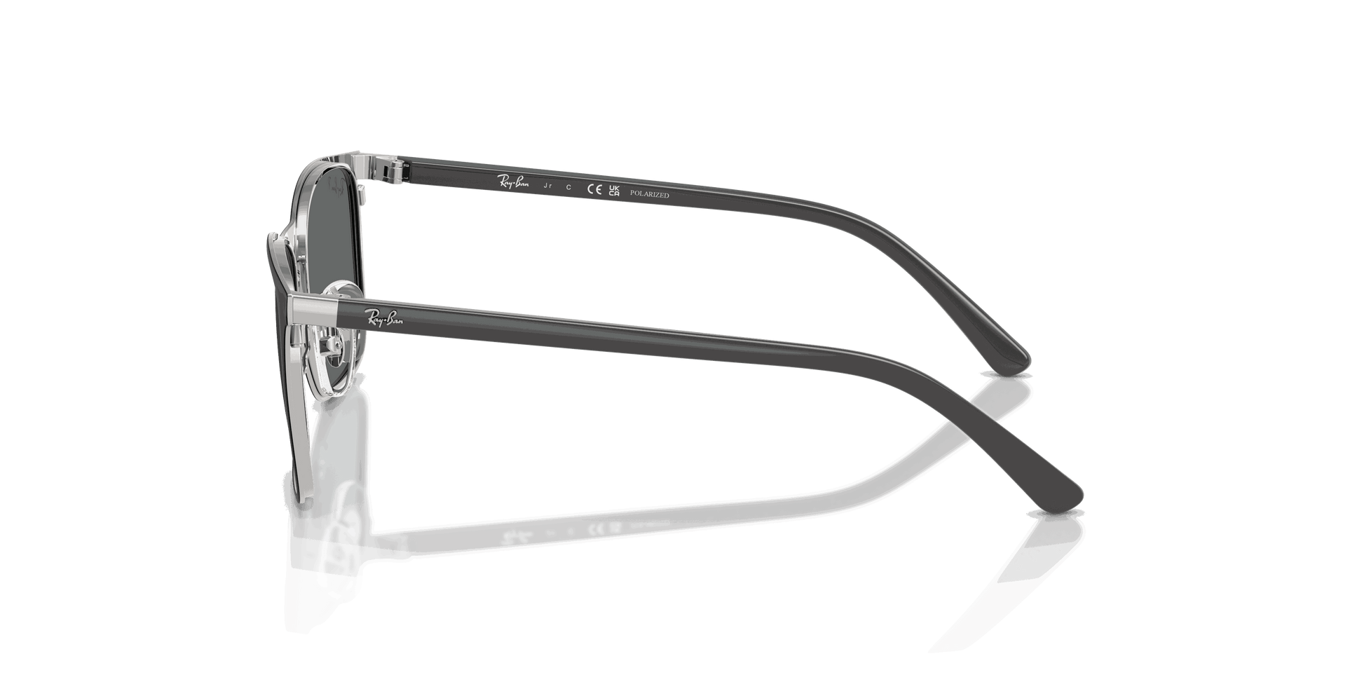 [Dark Grey Polar Lenses, Polished Black On Silver Frame]