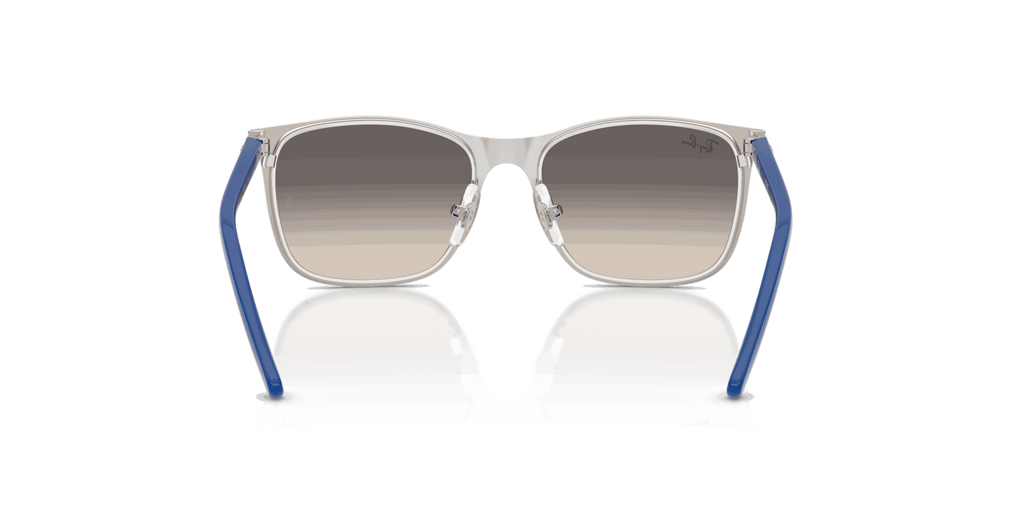 [Gradient Grey Lenses, Matte Blue On Silver Frame]