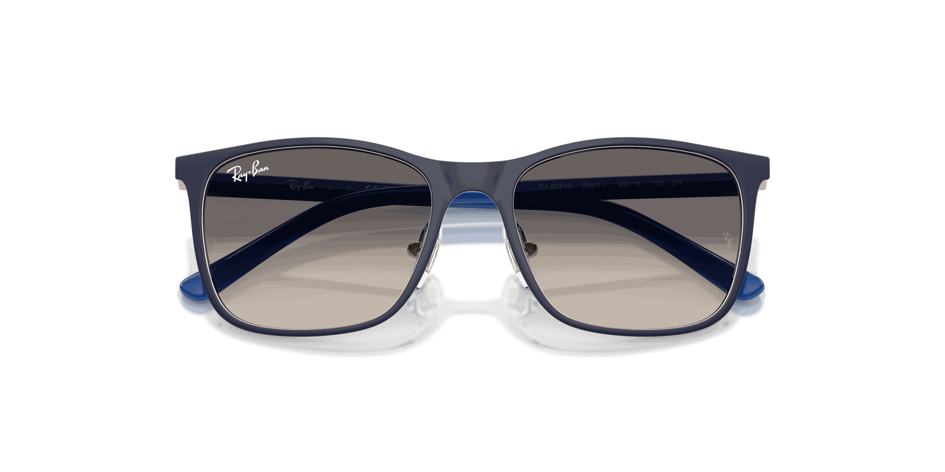 [Gradient Grey Lenses, Matte Blue On Silver Frame]