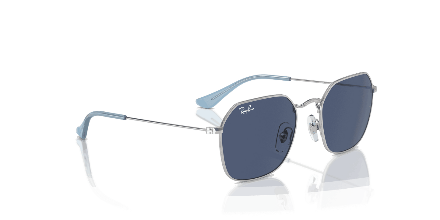 [Dark Blue Lenses, Polished Silver Frame]