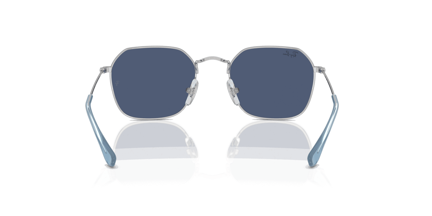 [Dark Blue Lenses, Polished Silver Frame]