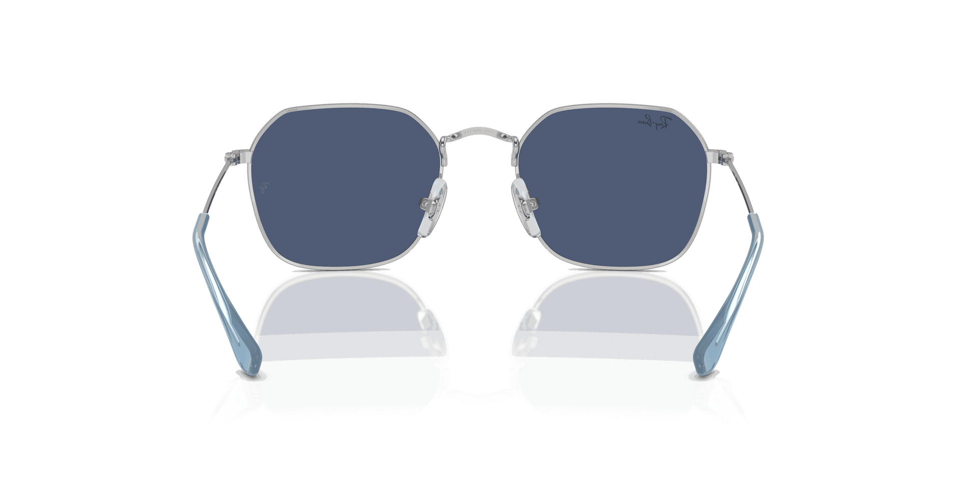[Dark Blue Lenses, Polished Silver Frame]