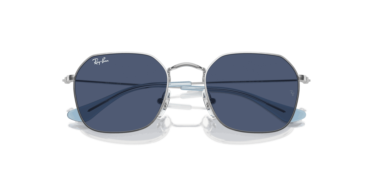 [Dark Blue Lenses, Polished Silver Frame]