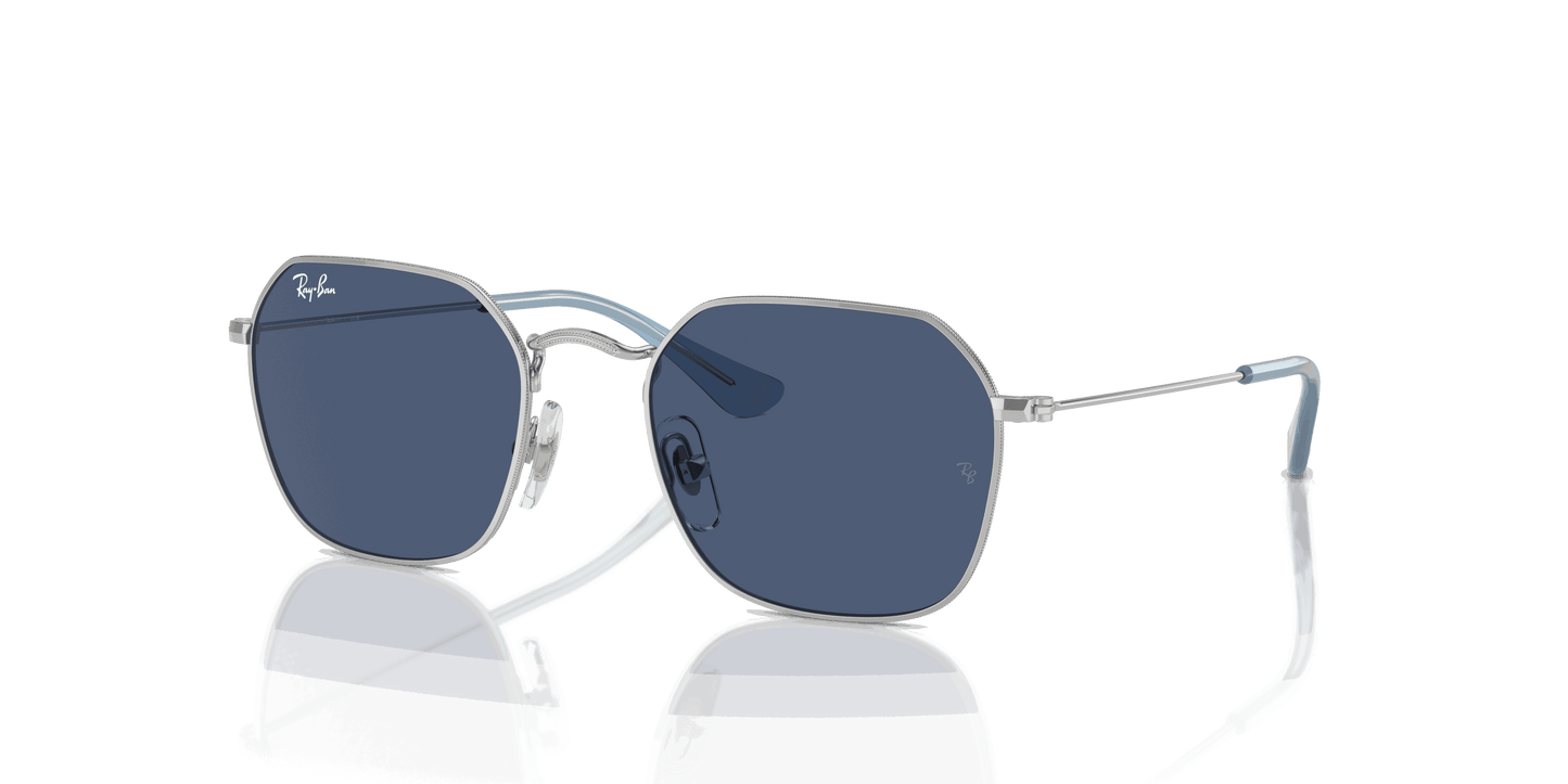 [Dark Blue Lenses, Polished Silver Frame]