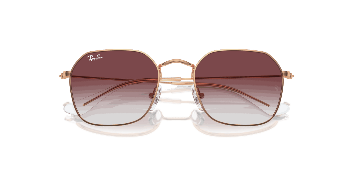 [Clear & Dark Violet Lenses, Polished Rose Gold Frame]