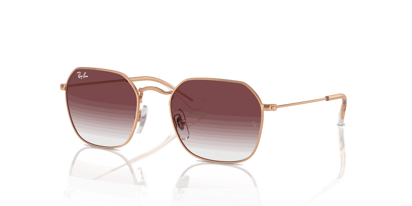 [Clear & Dark Violet Lenses, Polished Rose Gold Frame]