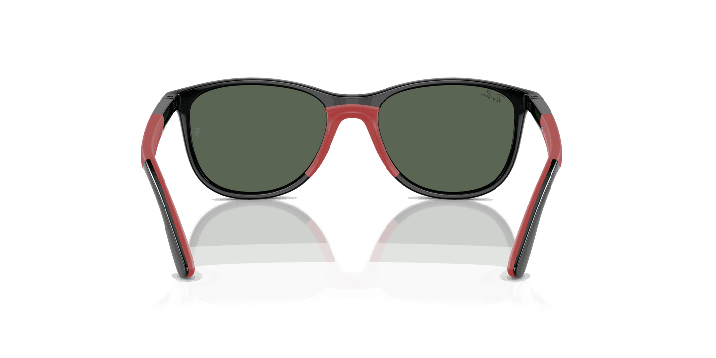 [Dark Green Lenses, Polished Black On Red Frame]