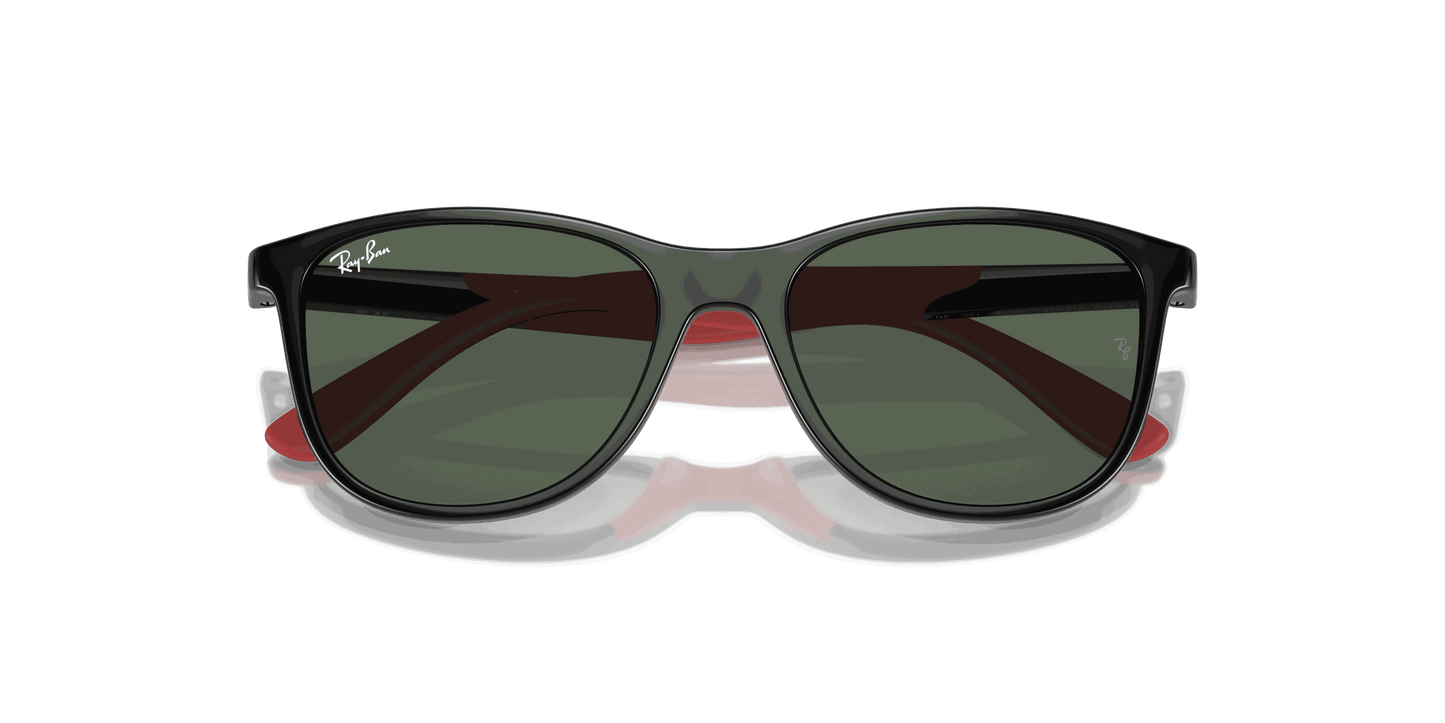 [Dark Green Lenses, Polished Black On Red Frame]