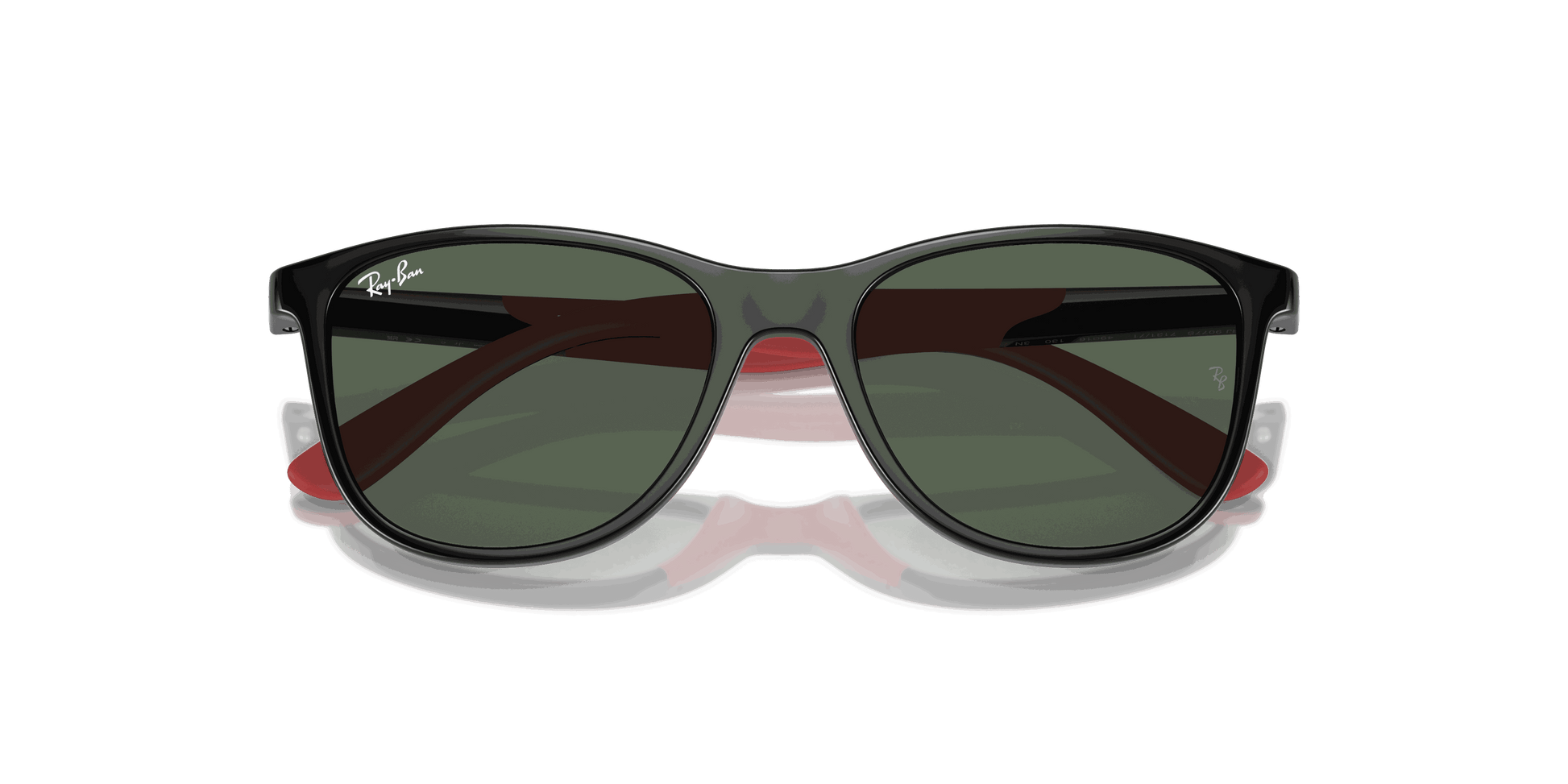 [Dark Green Lenses, Polished Black On Red Frame]