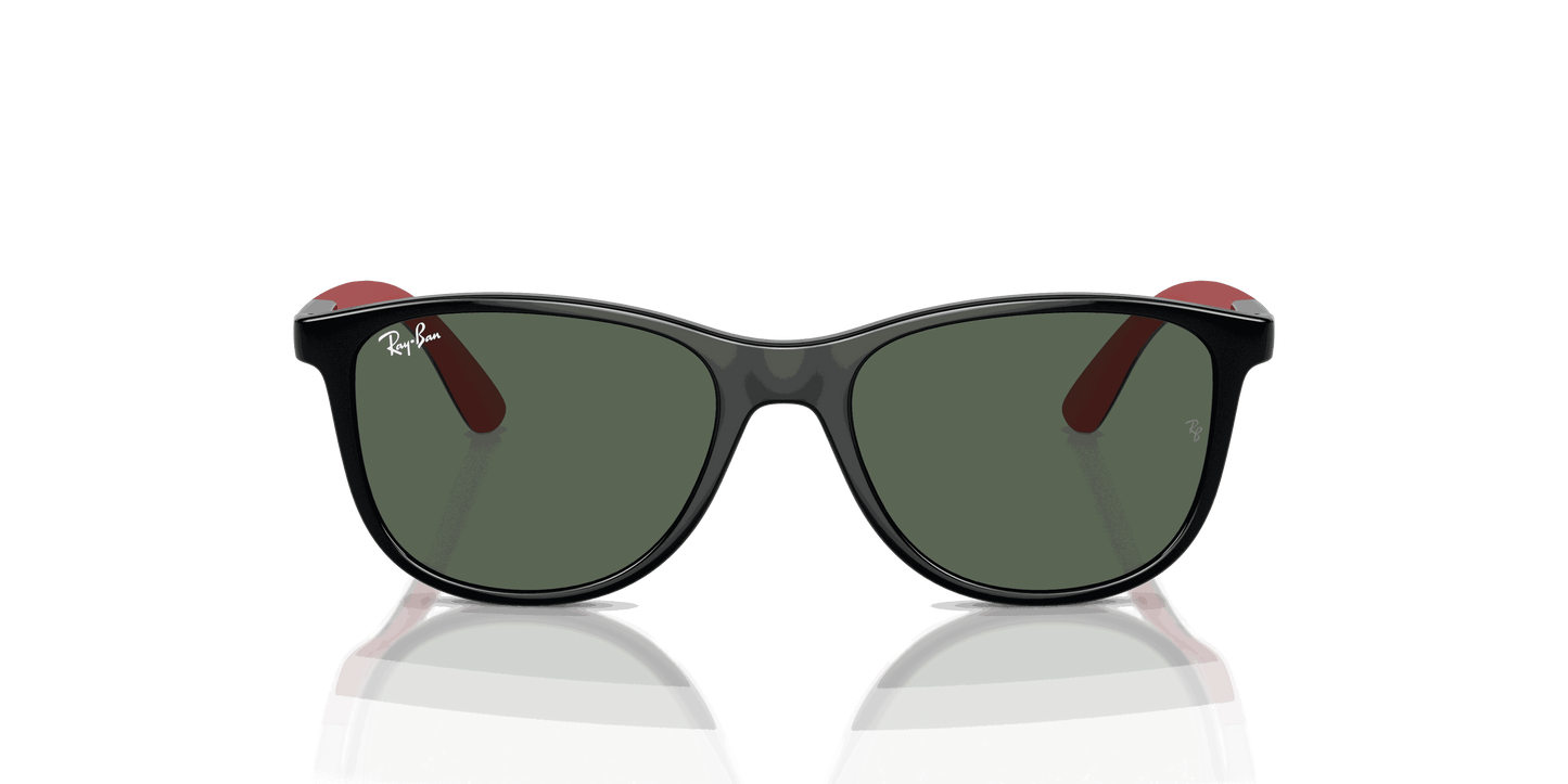 [Dark Green Lenses, Polished Black On Red Frame]