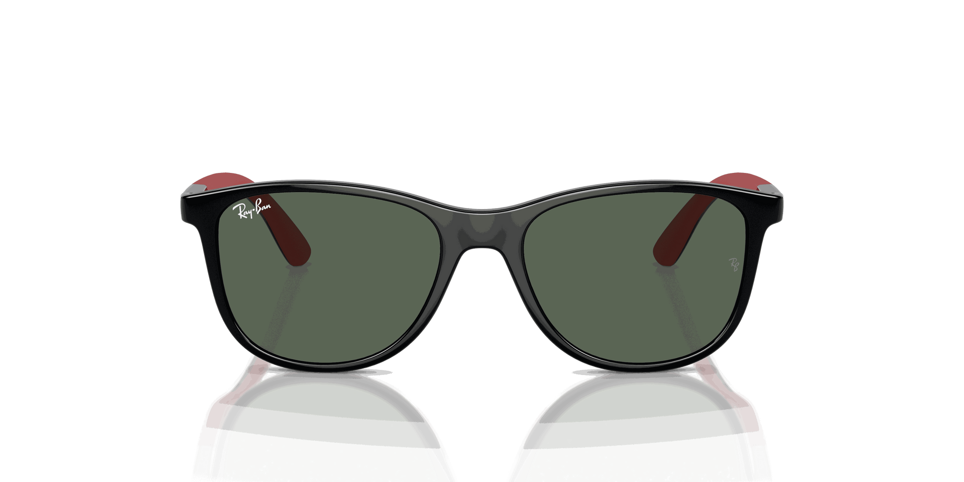 [Dark Green Lenses, Polished Black On Red Frame]