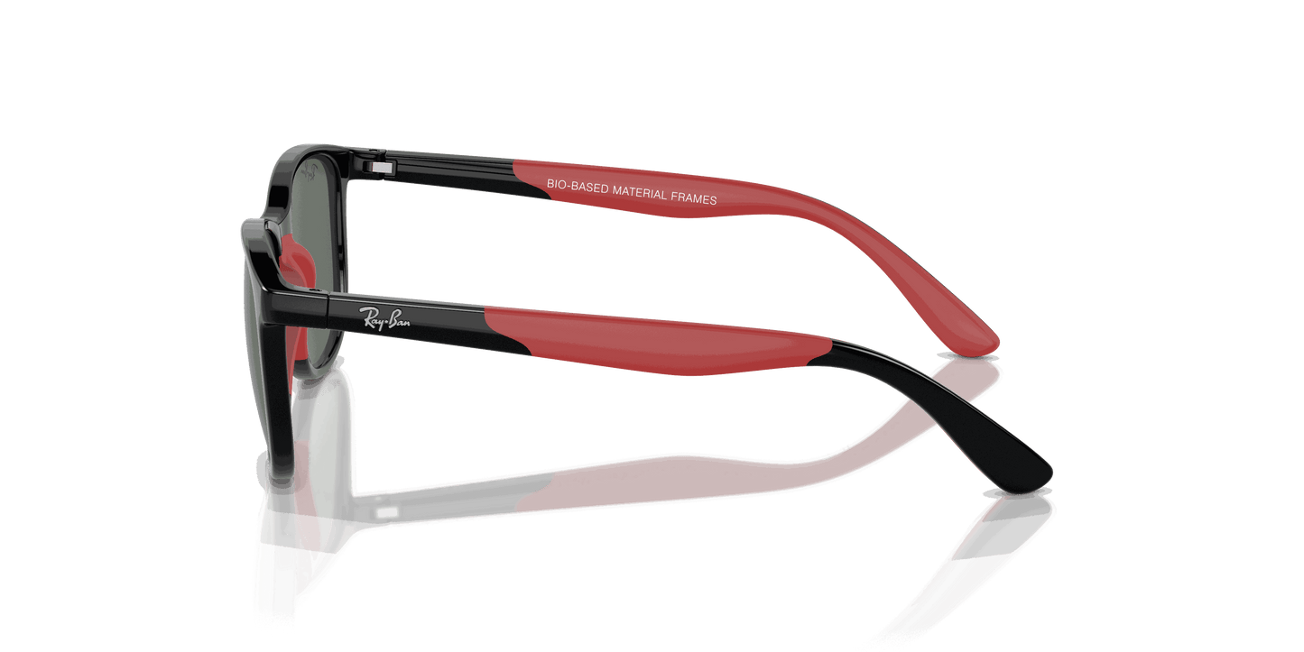 [Dark Green Lenses, Polished Black On Red Frame]