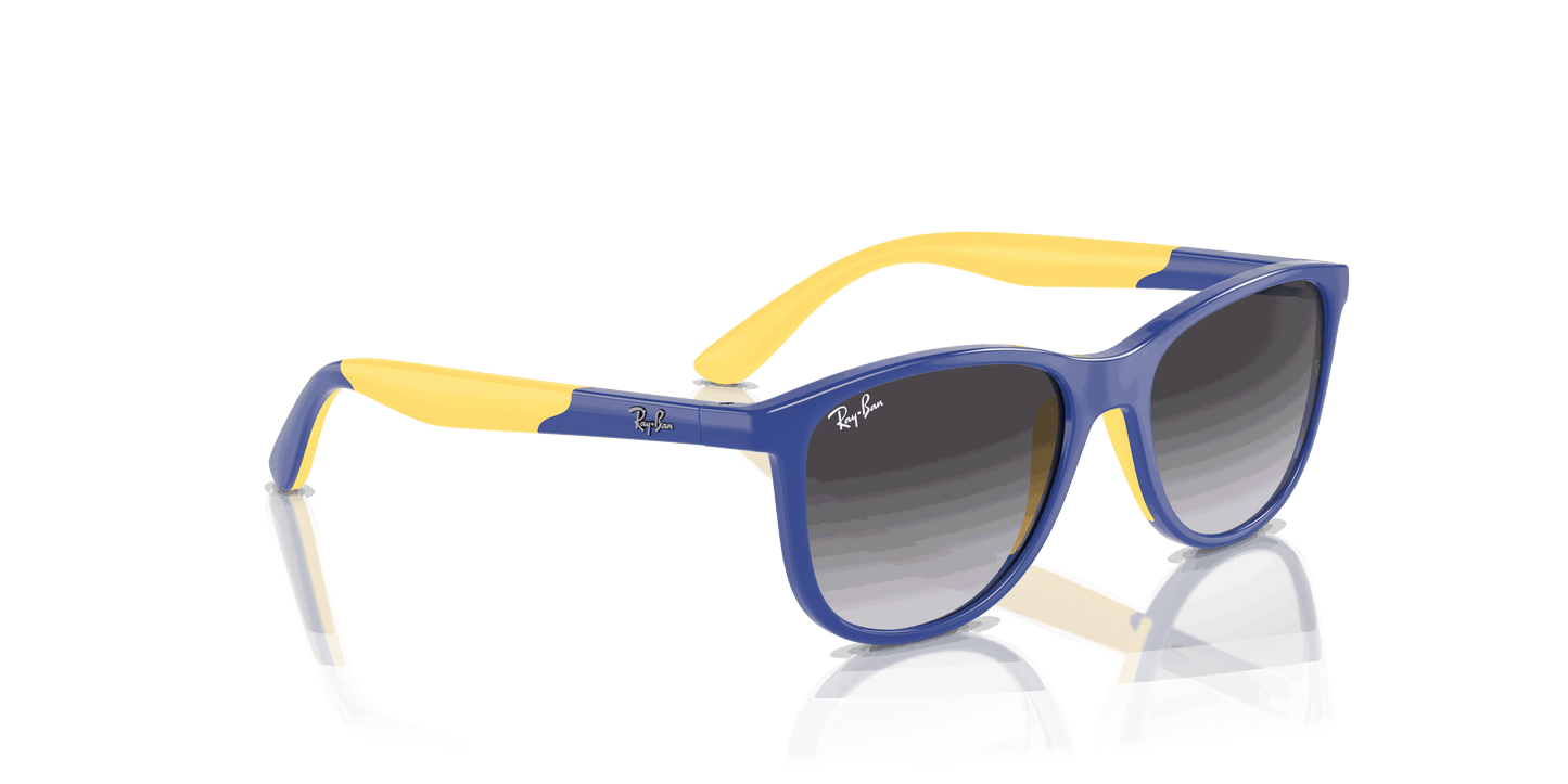 [Grey/Blue Lenses, Polished Blue On Yellow Frame]