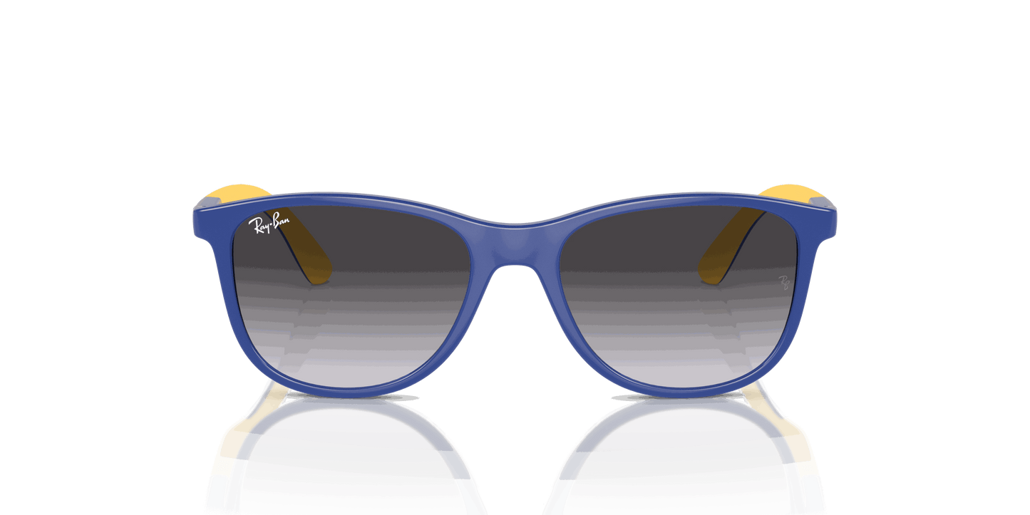 [Grey/Blue Lenses, Polished Blue On Yellow Frame]