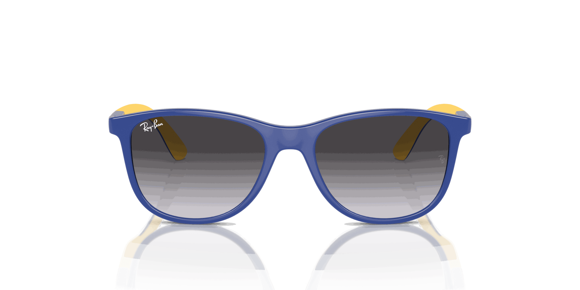 [Grey/Blue Lenses, Polished Blue On Yellow Frame]