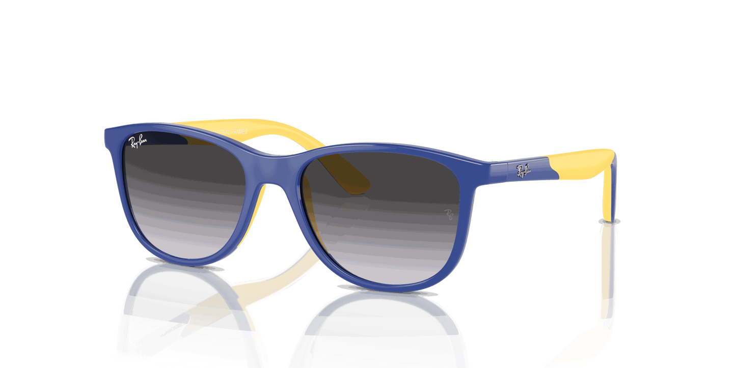 [Grey/Blue Lenses, Polished Blue On Yellow Frame]