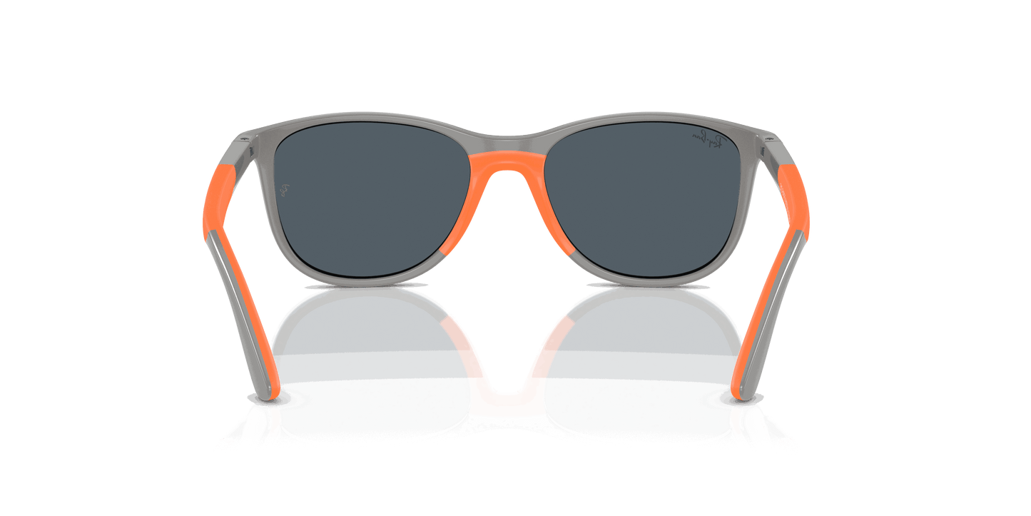 [Dark Blue Lenses, Polished Grey On Orange Frame]