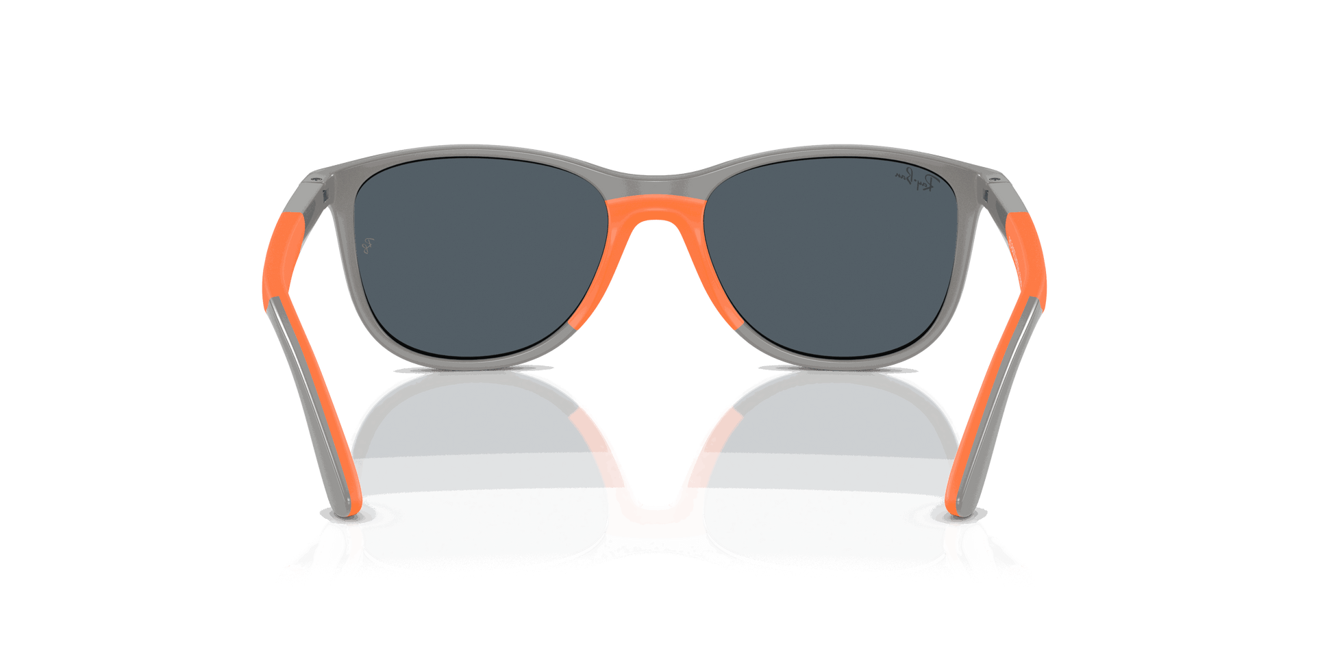 [Dark Blue Lenses, Polished Grey On Orange Frame]