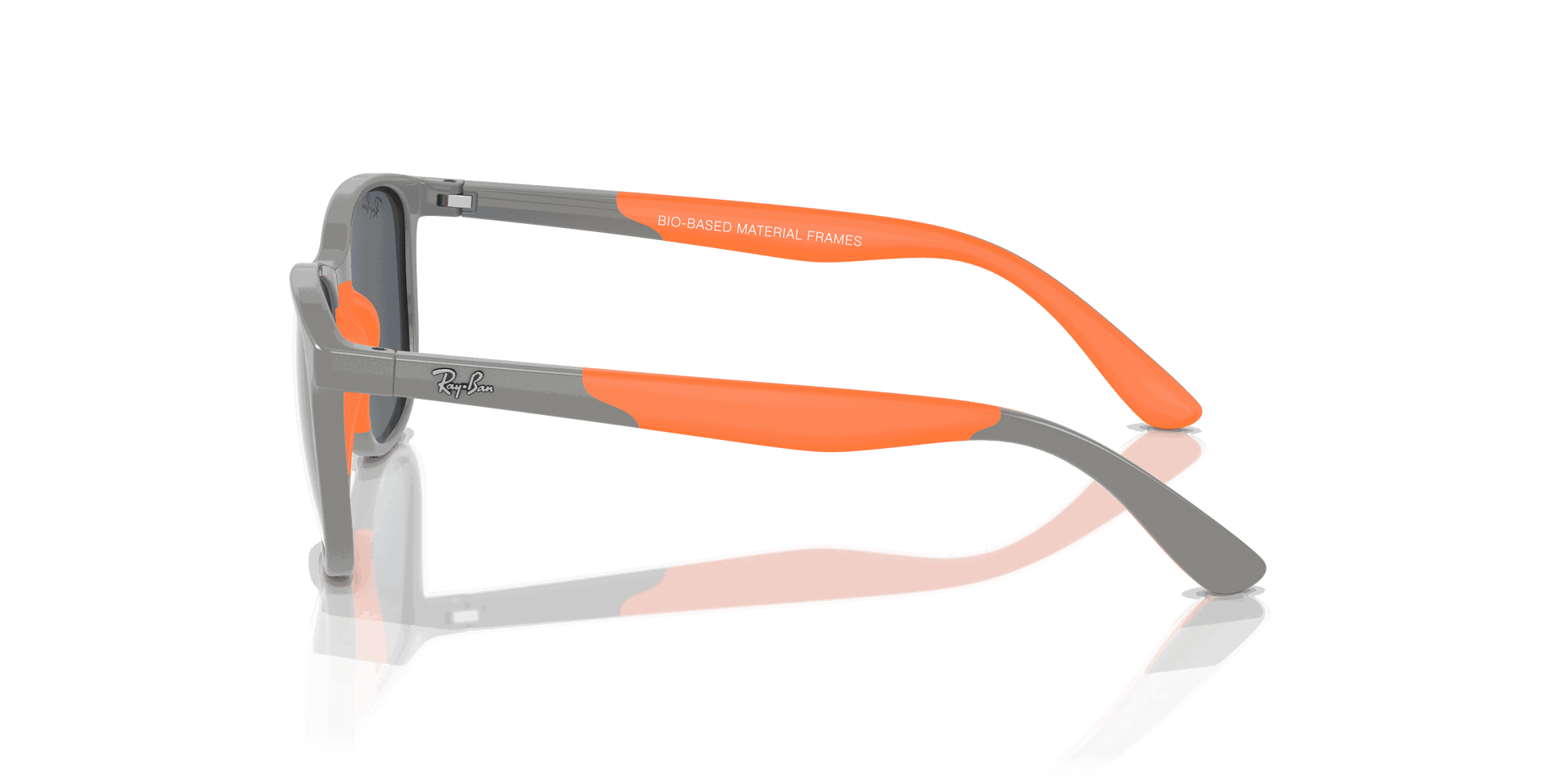 [Dark Blue Lenses, Polished Grey On Orange Frame]