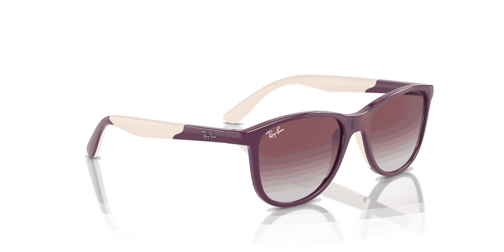 [Violet/Grey Lenses, Polished Purple On Beige Frame]