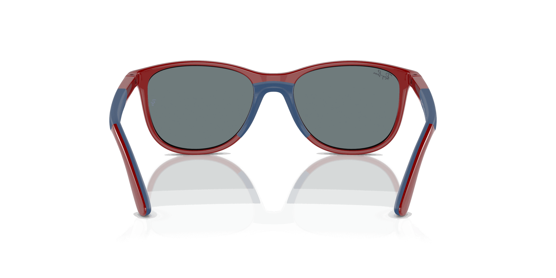 [Grey Black Lenses, Polished Red On Blue Frame]
