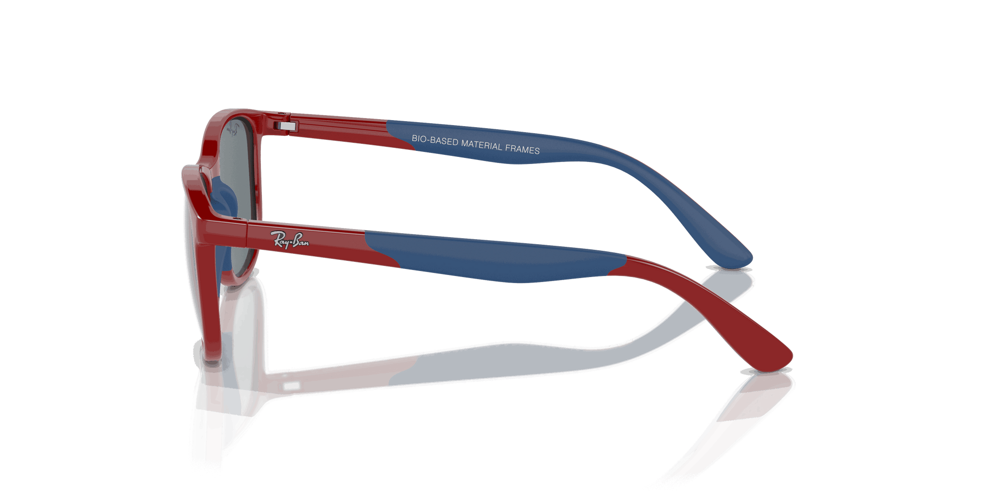 [Grey Black Lenses, Polished Red On Blue Frame]