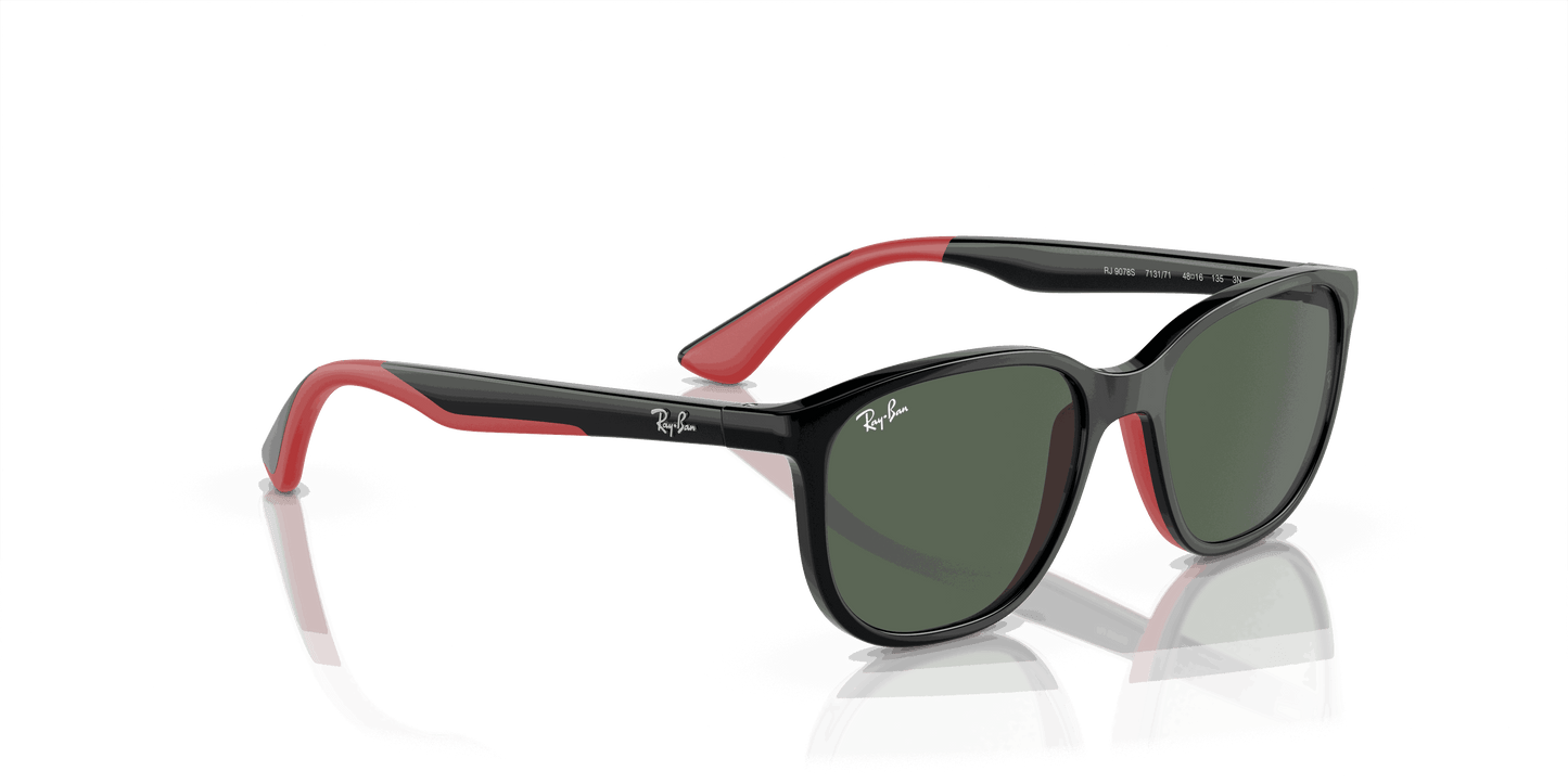 [Dark Green Lenses, Polished Black On Red Frame]