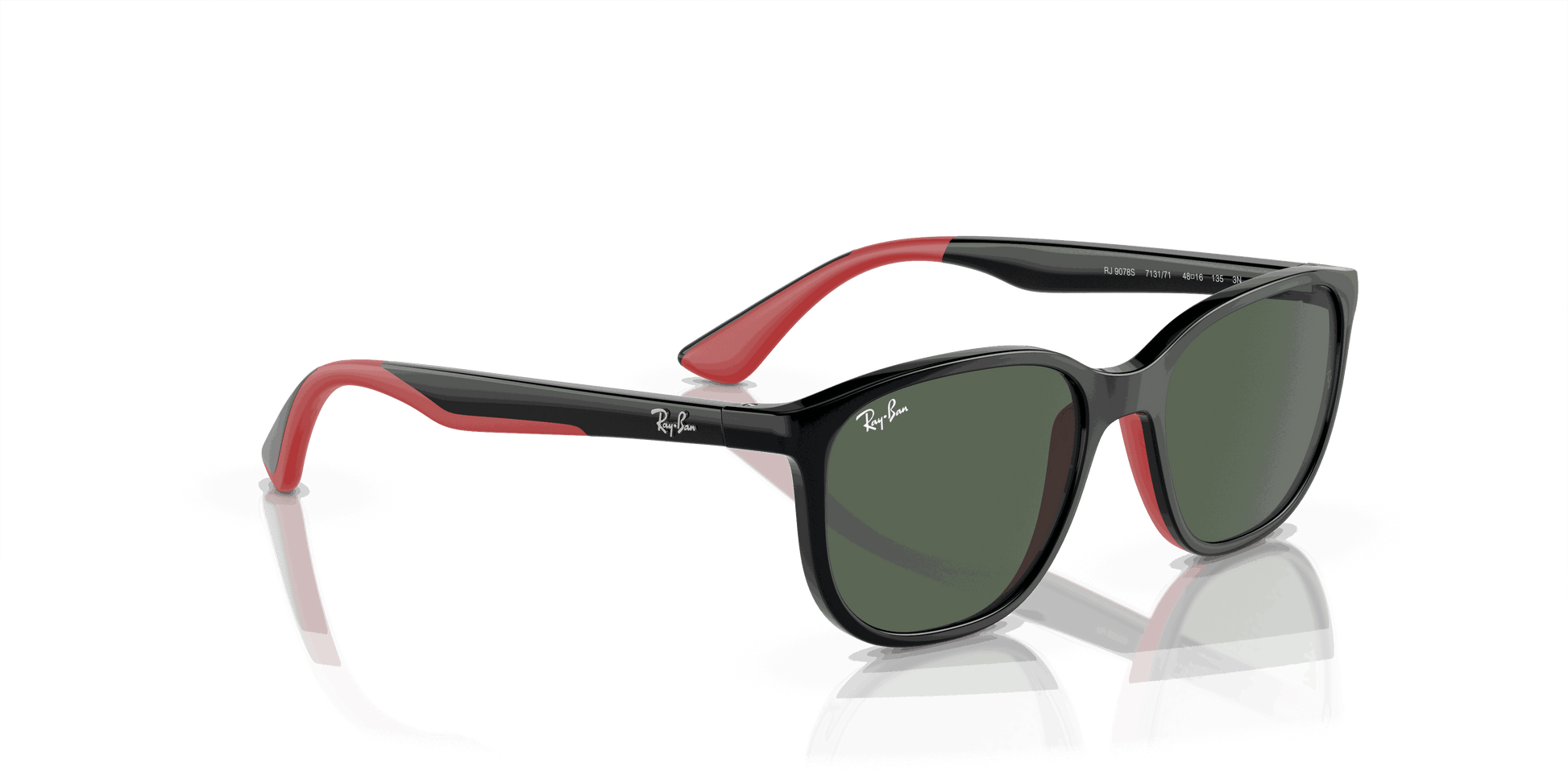 [Dark Green Lenses, Polished Black On Red Frame]
