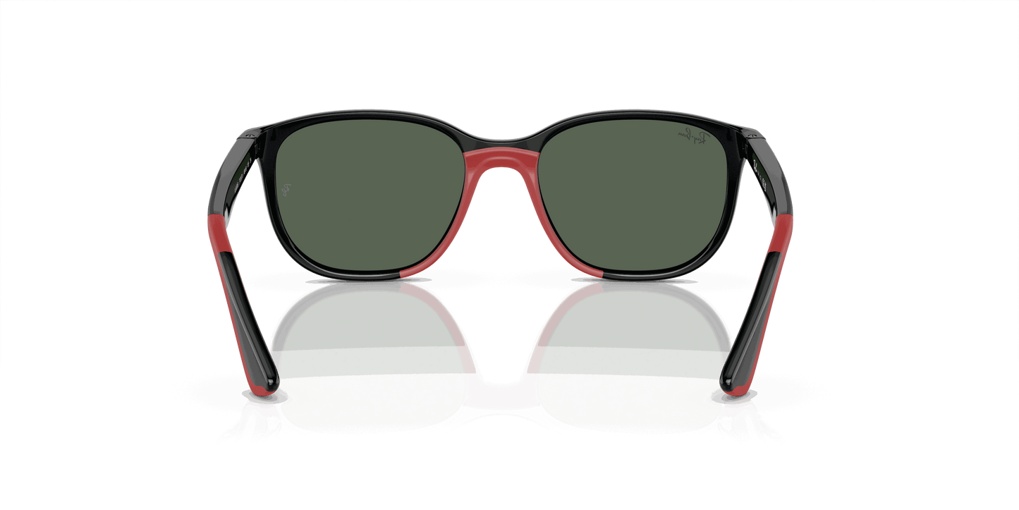 [Dark Green Lenses, Polished Black On Red Frame]