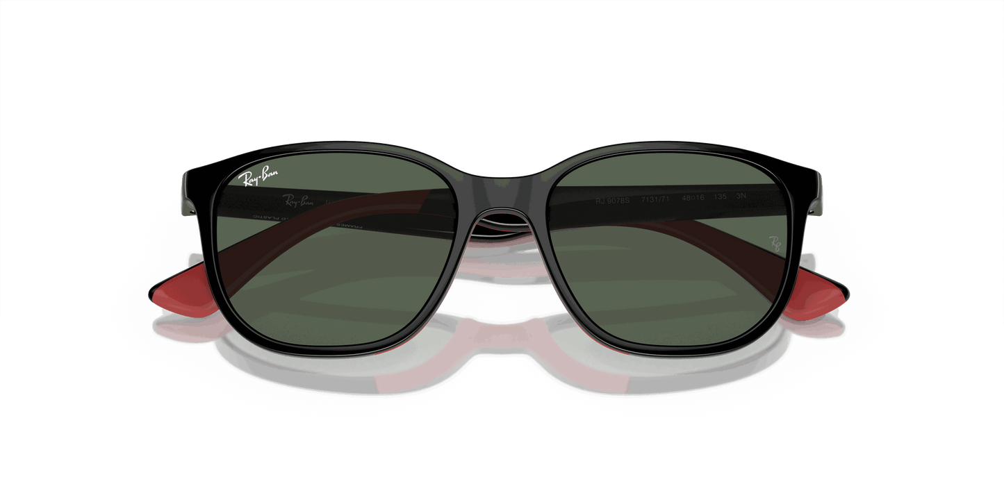 [Dark Green Lenses, Polished Black On Red Frame]