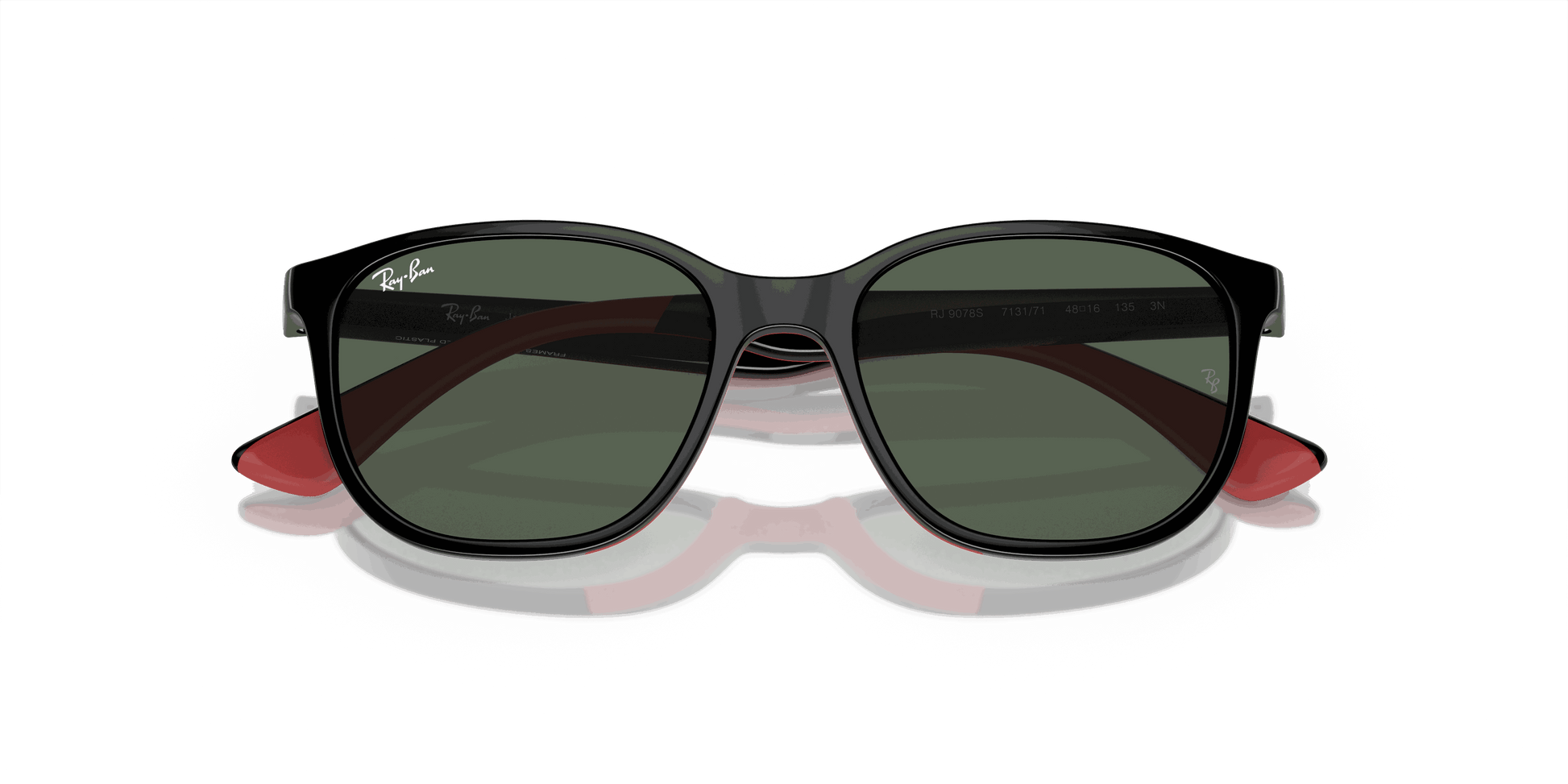 [Dark Green Lenses, Polished Black On Red Frame]