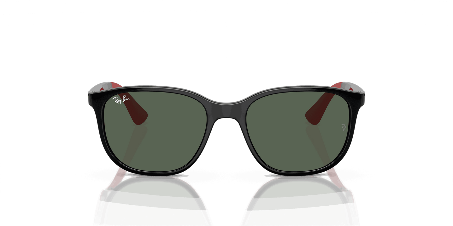 [Dark Green Lenses, Polished Black On Red Frame]