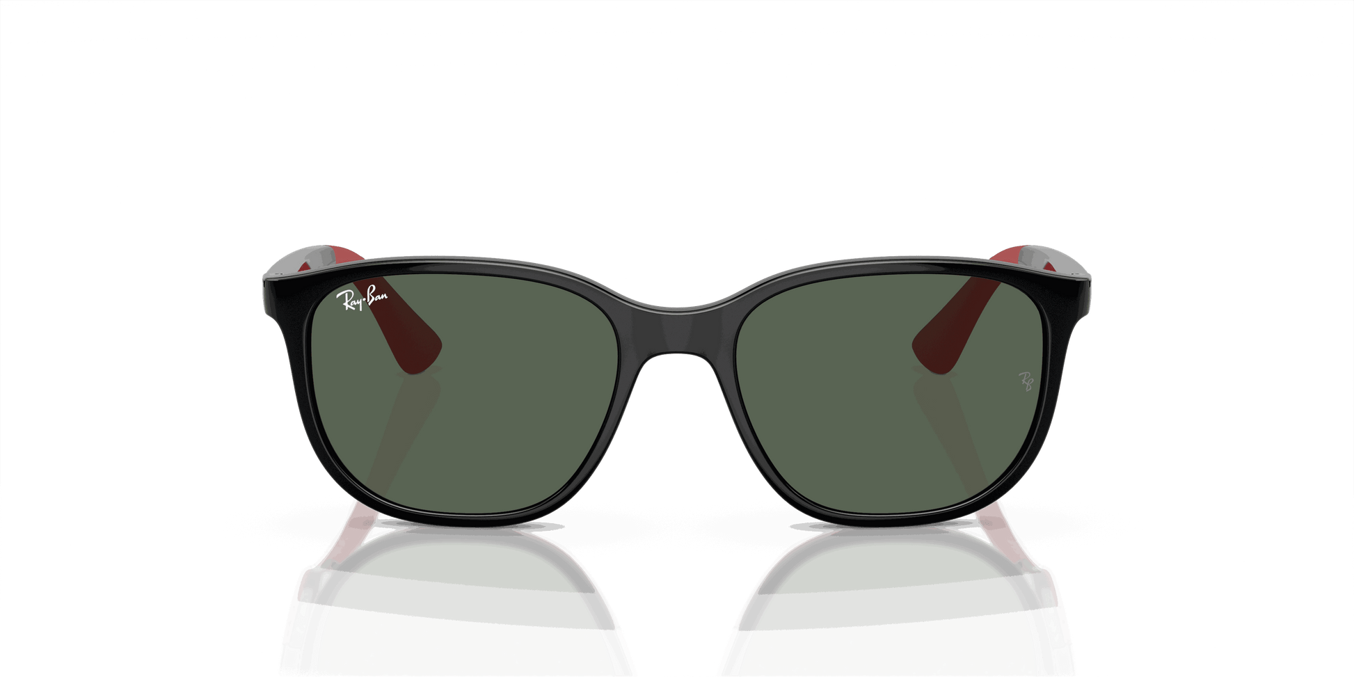 [Dark Green Lenses, Polished Black On Red Frame]