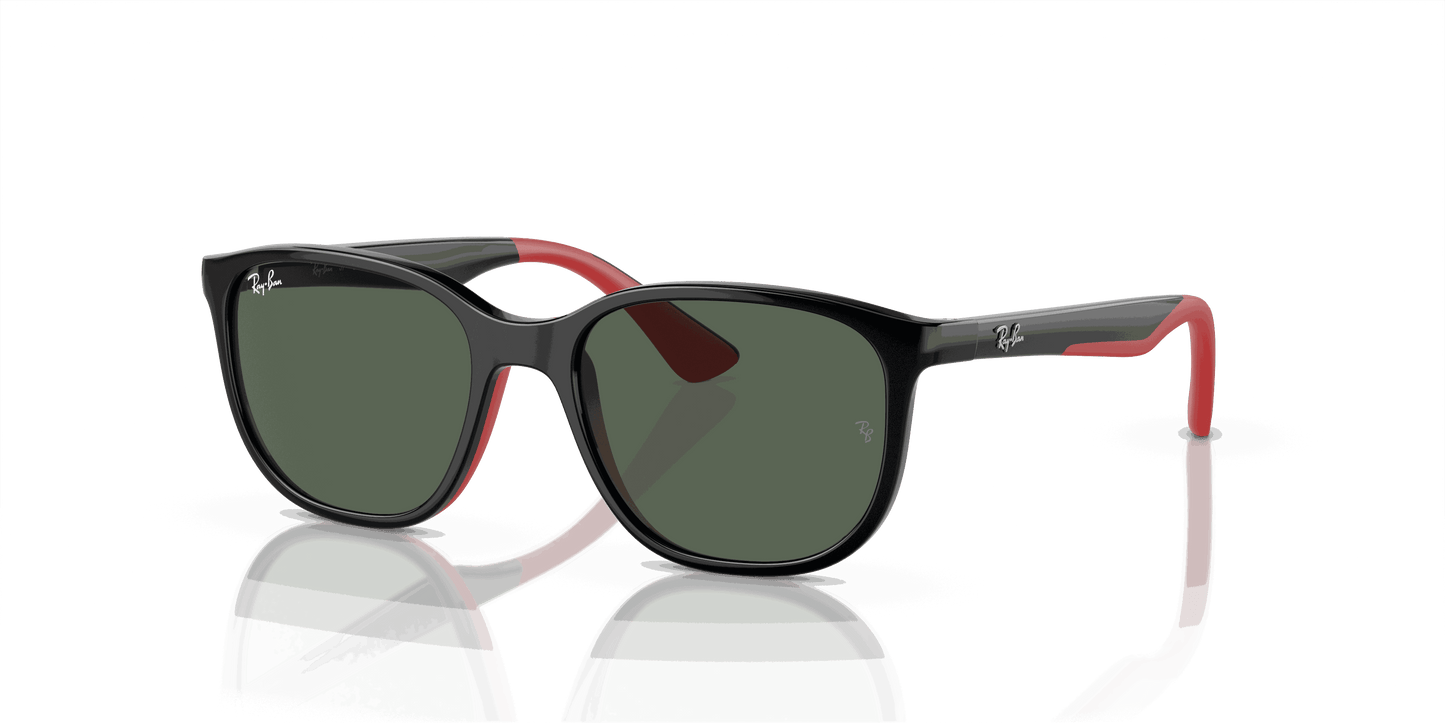 [Dark Green Lenses, Polished Black On Red Frame]