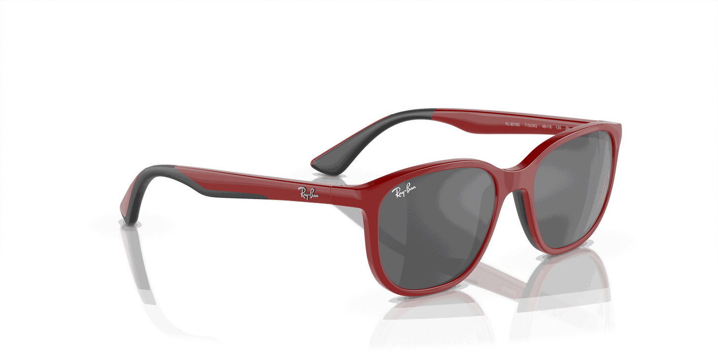 [Silver/Grey Lenses, Polished Red On Black Frame]