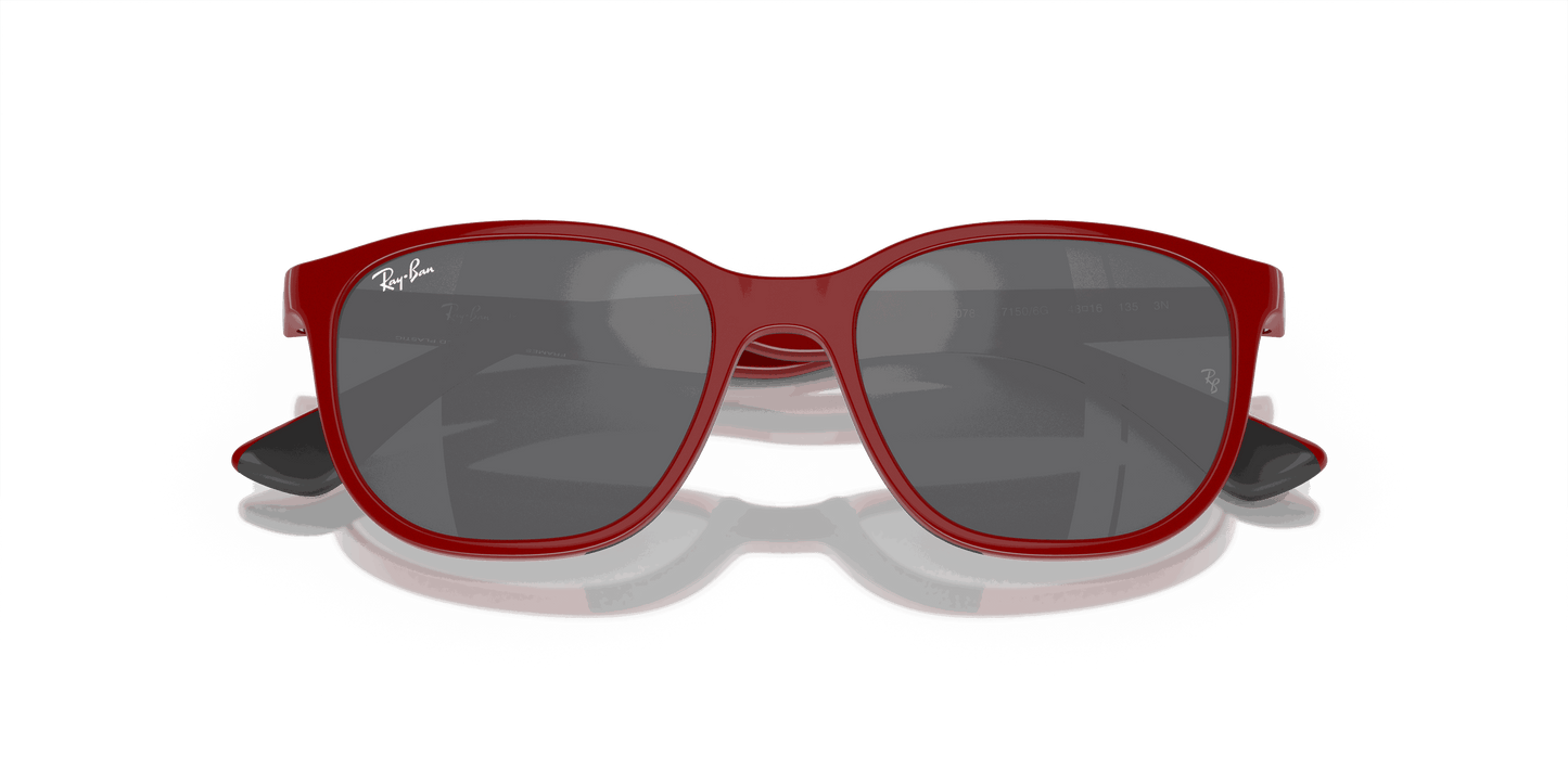 [Silver/Grey Lenses, Polished Red On Black Frame]