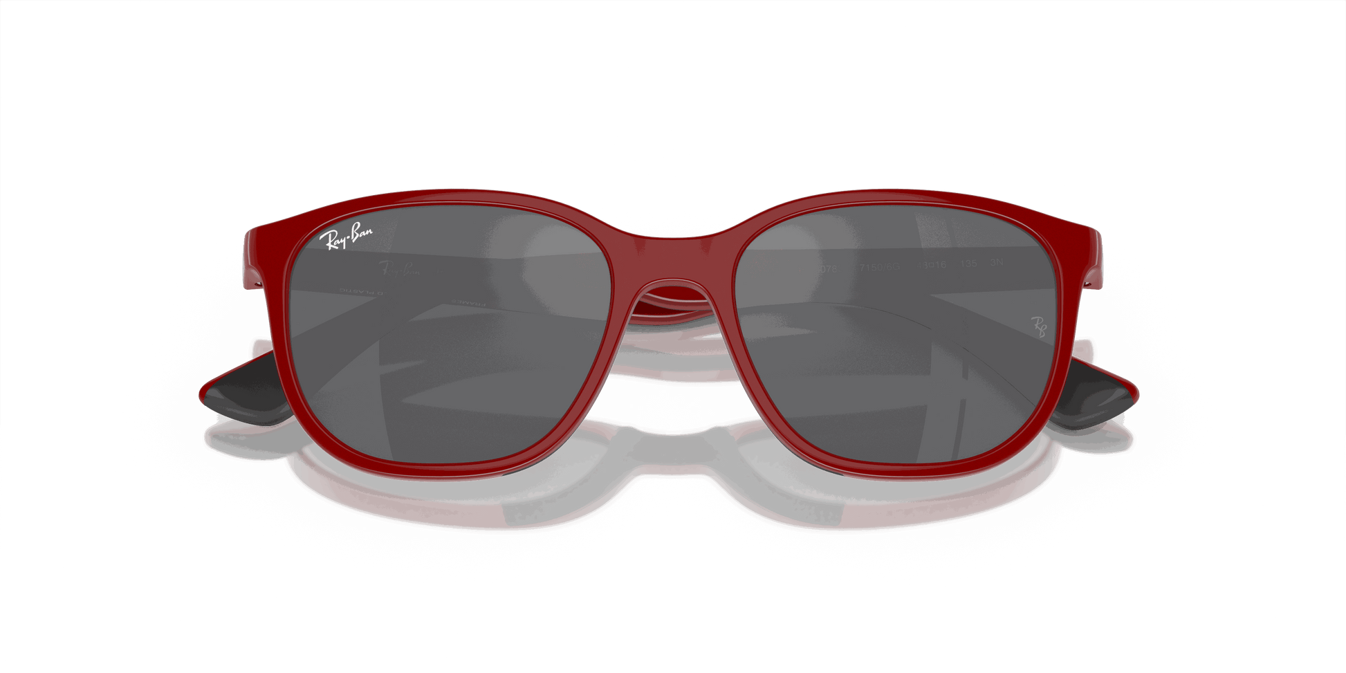 [Silver/Grey Lenses, Polished Red On Black Frame]