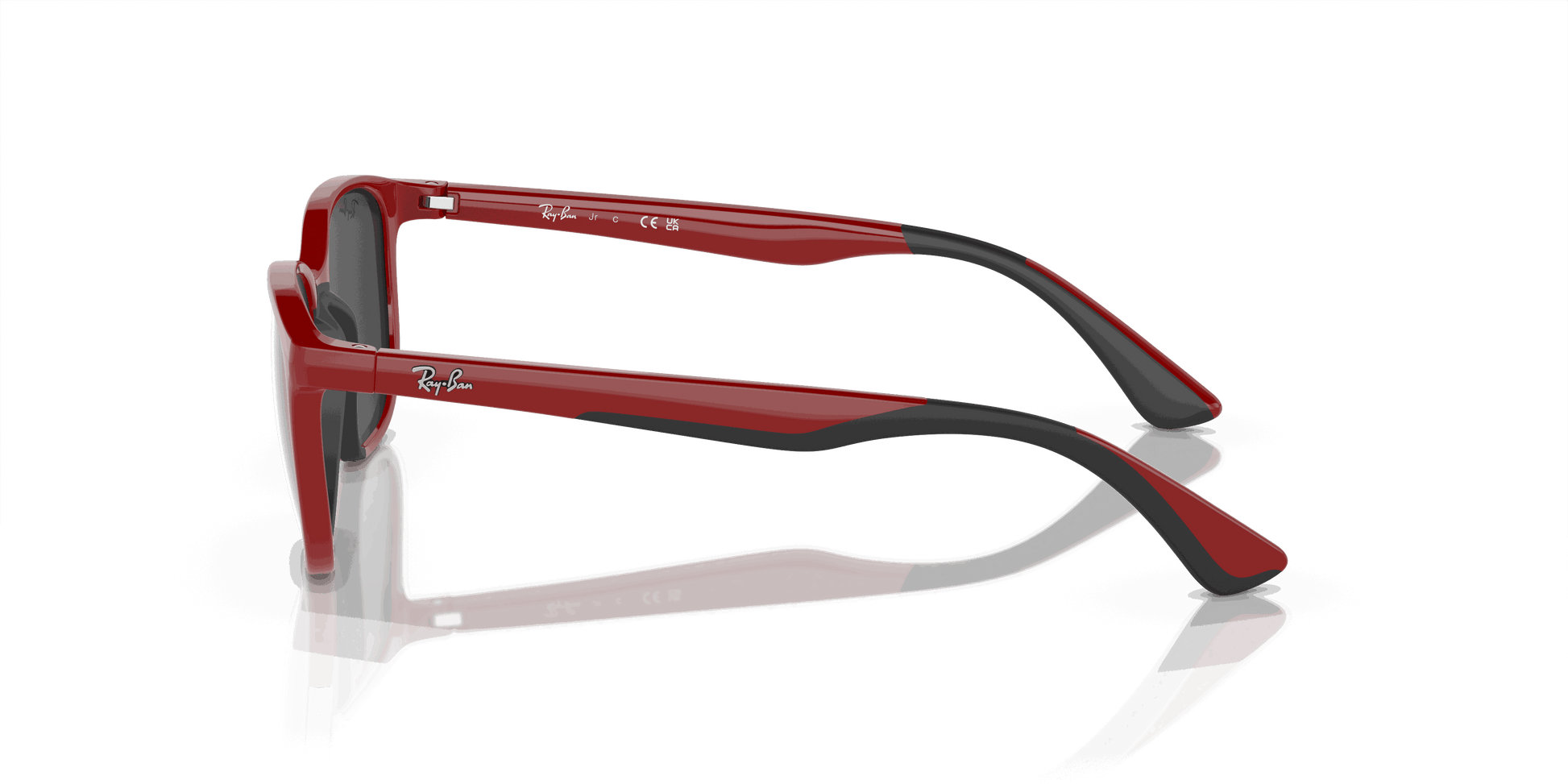 [Silver/Grey Lenses, Polished Red On Black Frame]