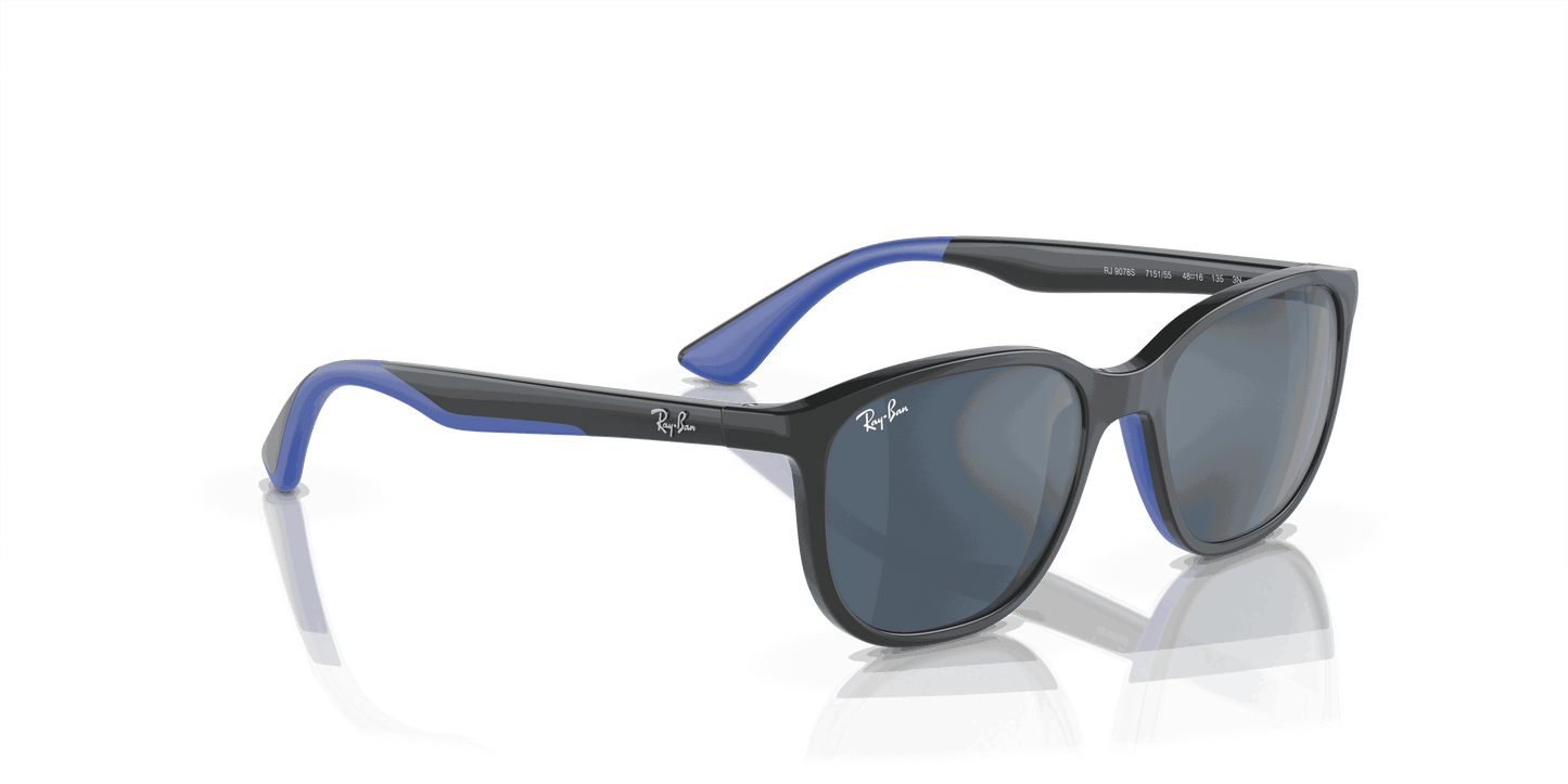 [Dark Blue Lenses, Polished Grey On Blue Frame]