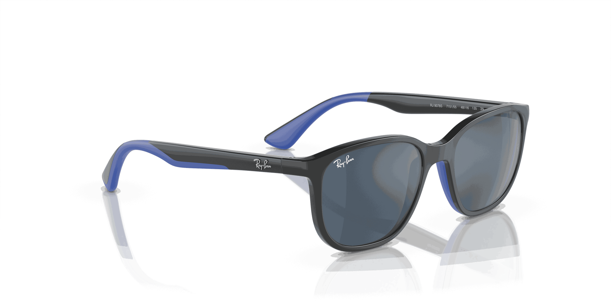 [Dark Blue Lenses, Polished Grey On Blue Frame]