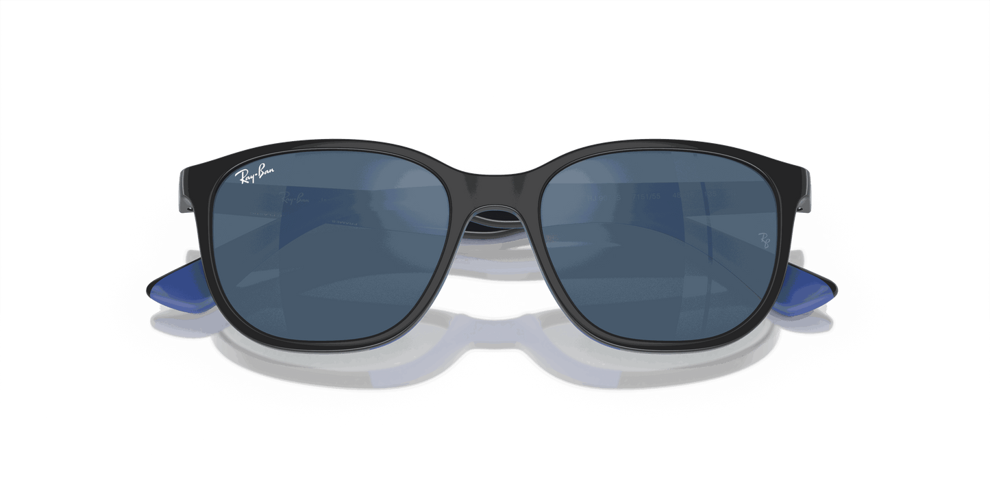 [Dark Blue Lenses, Polished Grey On Blue Frame]