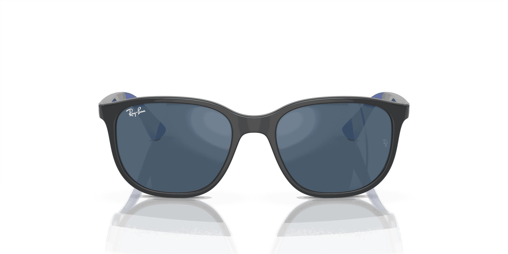 [Dark Blue Lenses, Polished Grey On Blue Frame]