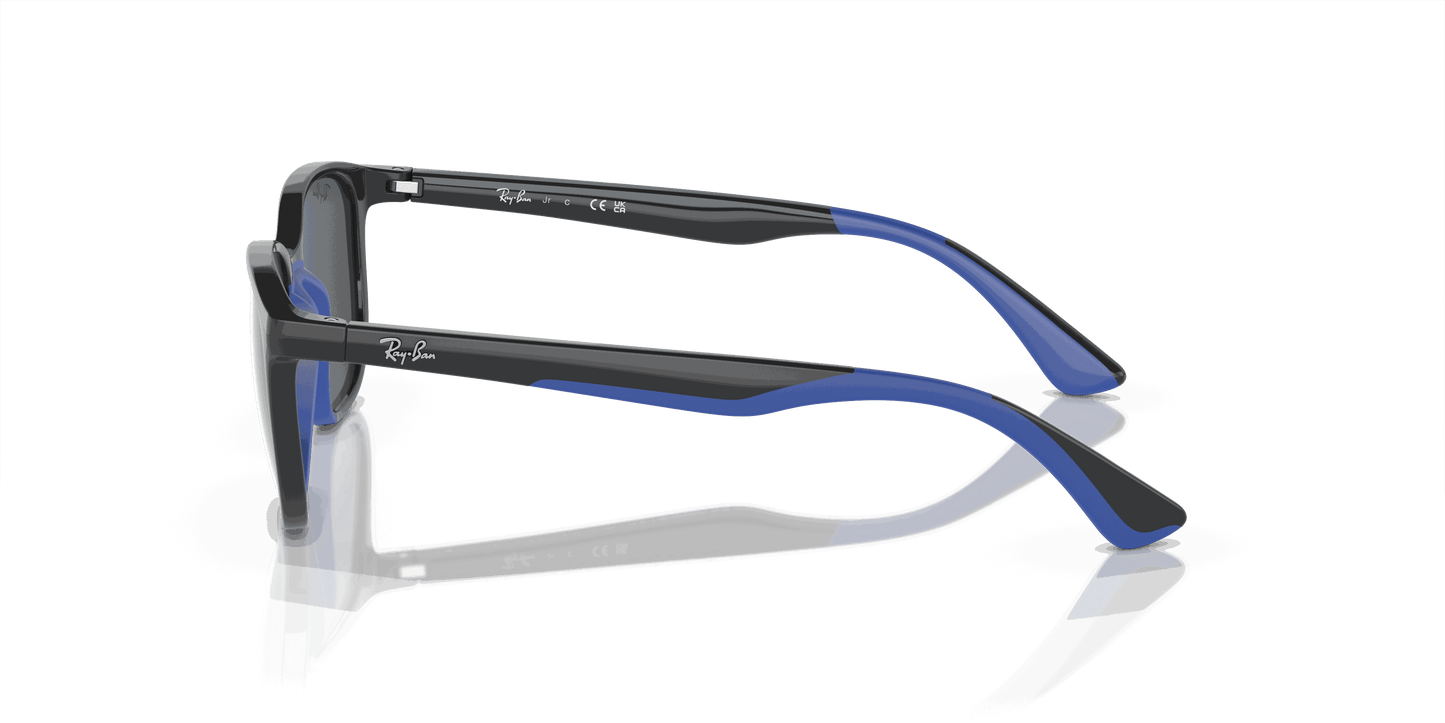 [Dark Blue Lenses, Polished Grey On Blue Frame]