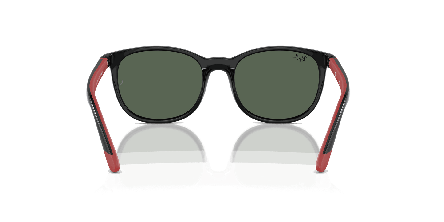 [Dark Green Lenses, Polished Black On Red Frame]