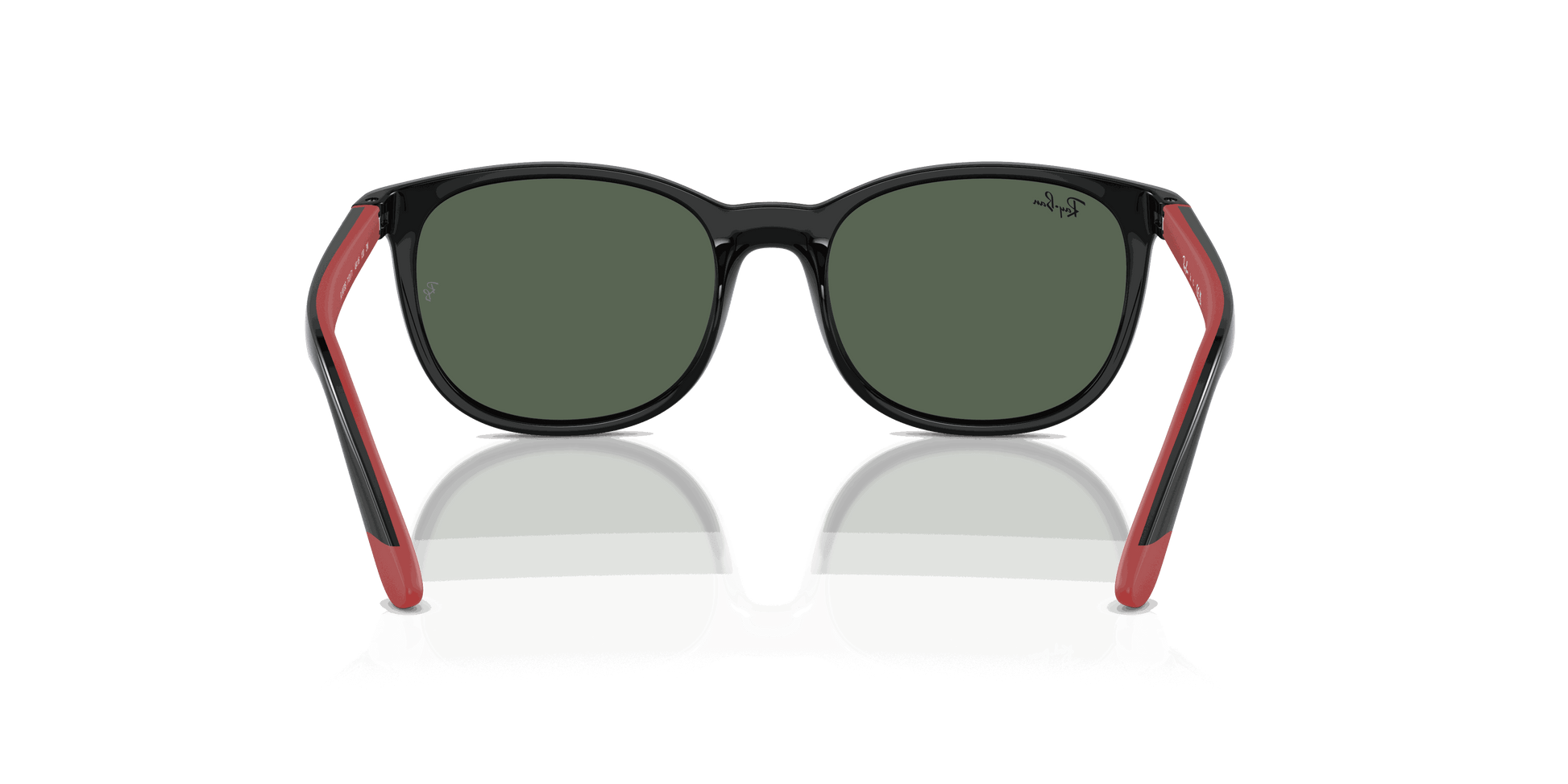 [Dark Green Lenses, Polished Black On Red Frame]