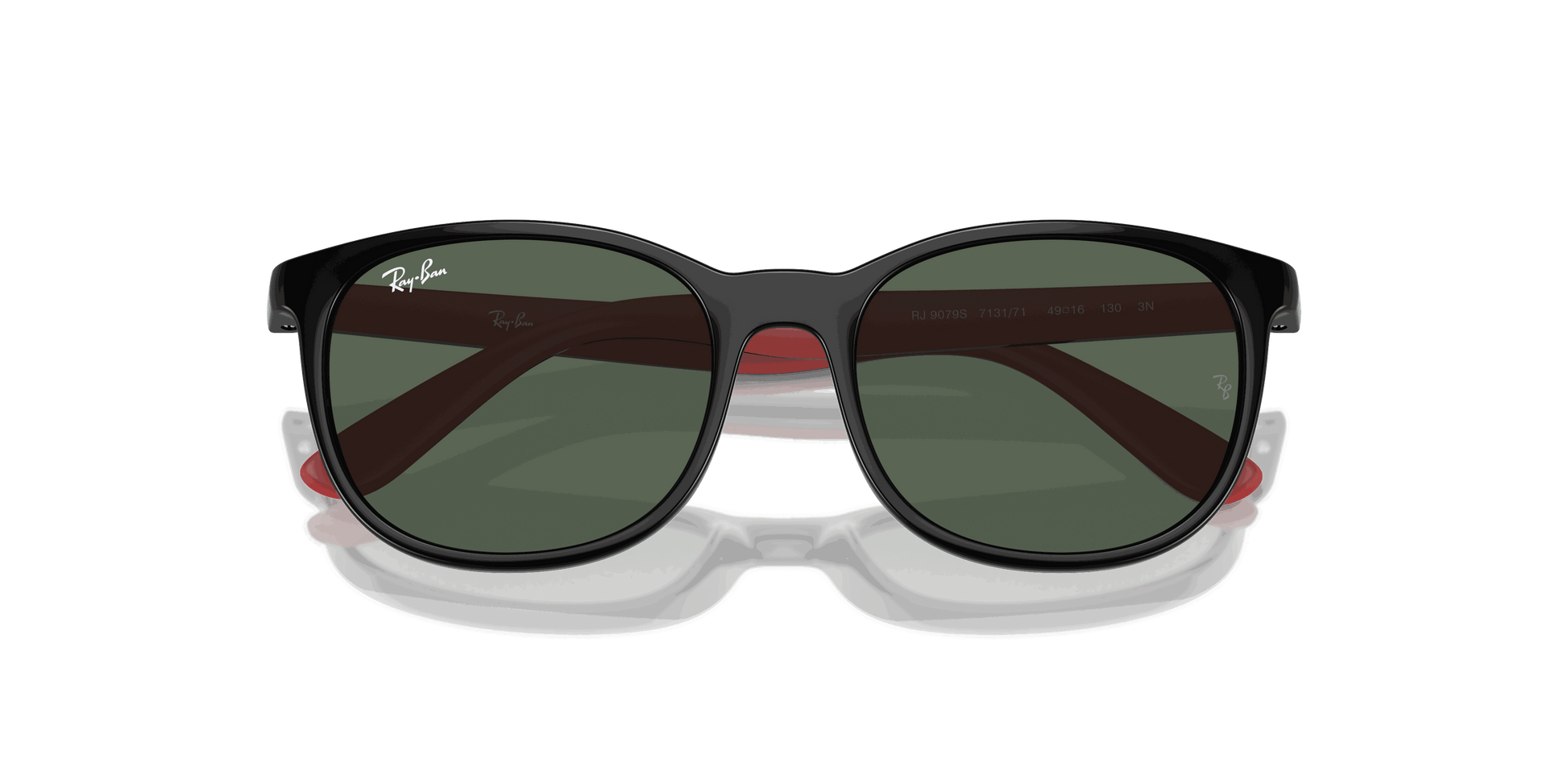 [Dark Green Lenses, Polished Black On Red Frame]