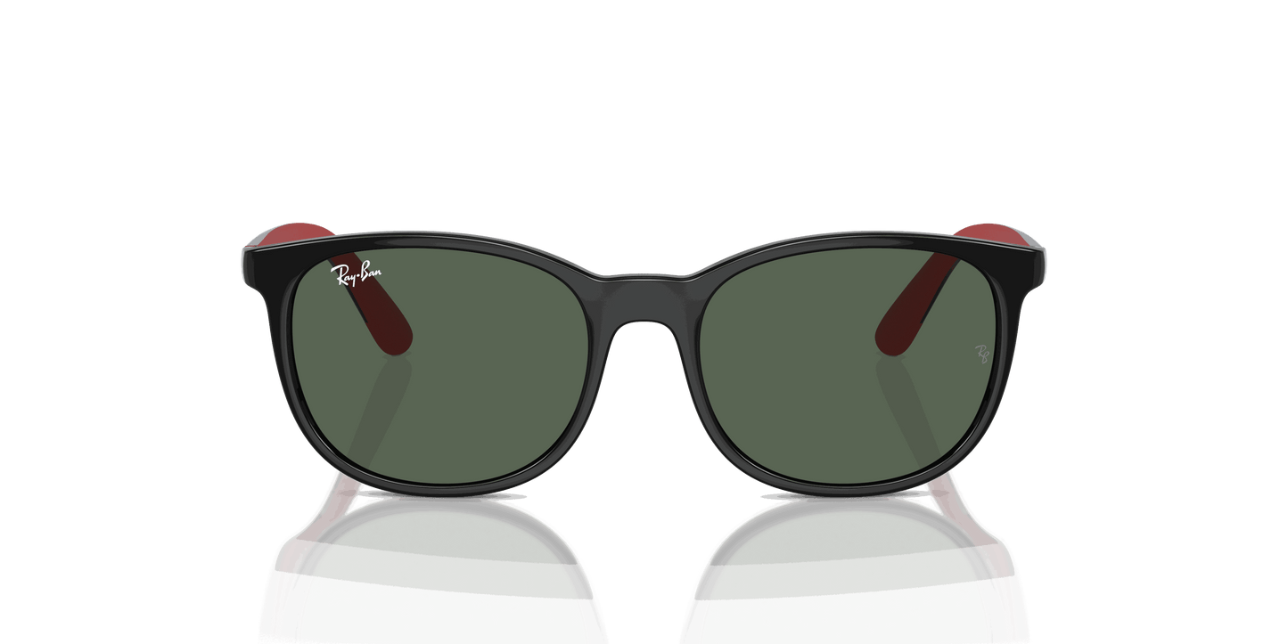 [Dark Green Lenses, Polished Black On Red Frame]