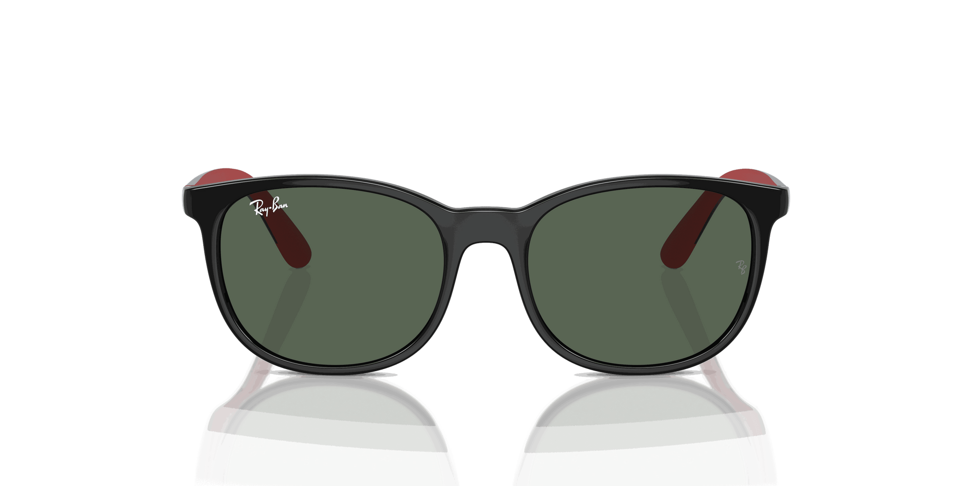 [Dark Green Lenses, Polished Black On Red Frame]