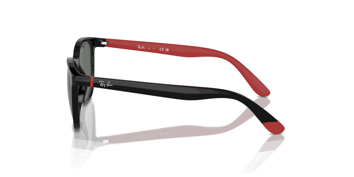 [Dark Green Lenses, Polished Black On Red Frame]