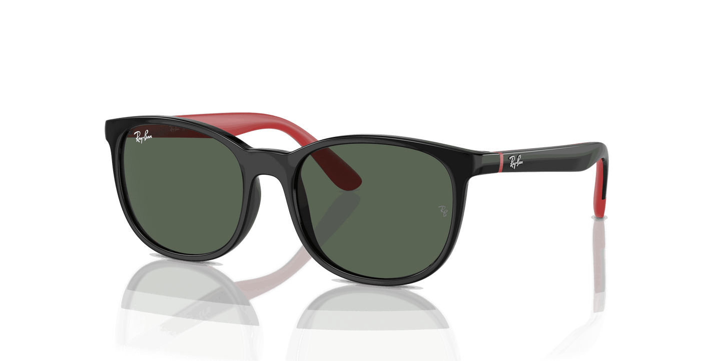 [Dark Green Lenses, Polished Black On Red Frame]